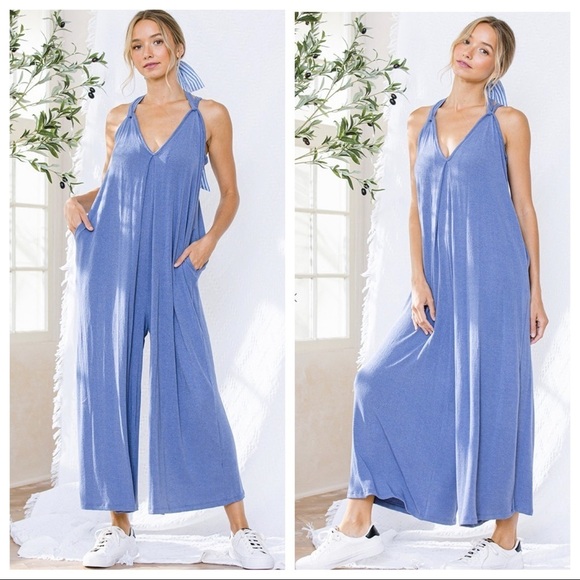 BRITNEY Most Fabulous Tie Shoulder Jumpsuit - Picture 2 of 4